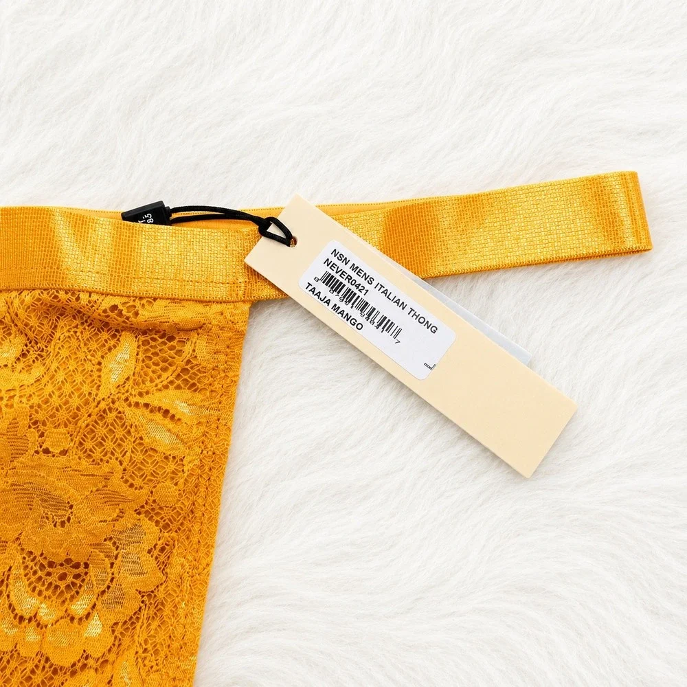 COSABELLA Never Say Never Men's Italian Thong Taaja Mango / Size L - NWT